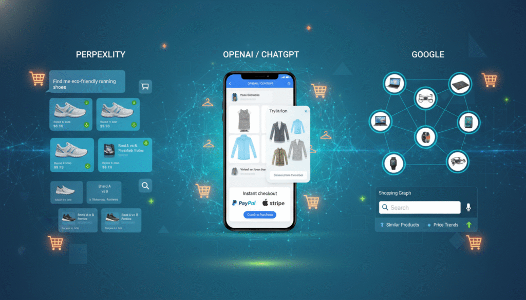 Shopping AI: l’evoluzione del commercio elettronico secondo Perplexity, OpenAI e Google