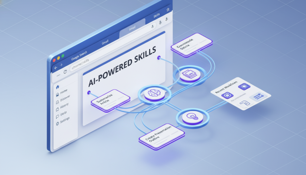 Chrome lancia Skills: i tuoi prompt AI diventano strumenti riutilizzabili con un click
