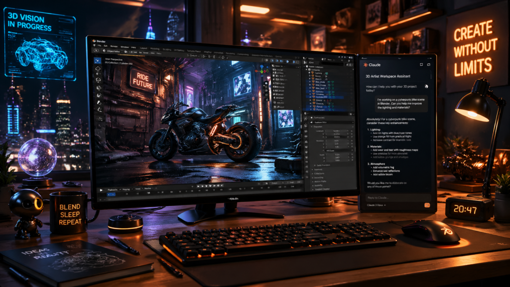 Claude entra negli studi creativi: Blender, Adobe, Ableton ora parlano con l’AI